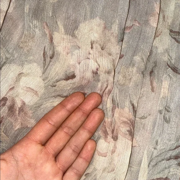 Zimmermann Floral Off-Shoulder Blouse - Gray and Pink 100% Silk - Picture 10 of 12